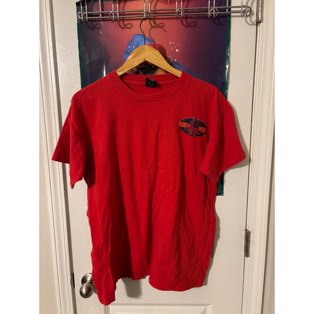 North Shore Hawaii Surf T Shirt Mens Red Tee Retro Beach Vibe vintage faded